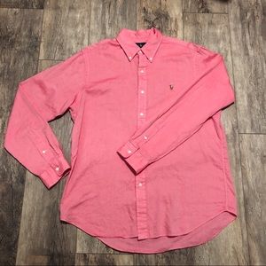 Ralph Lauren Pink/Salmon Oxford Knit Large